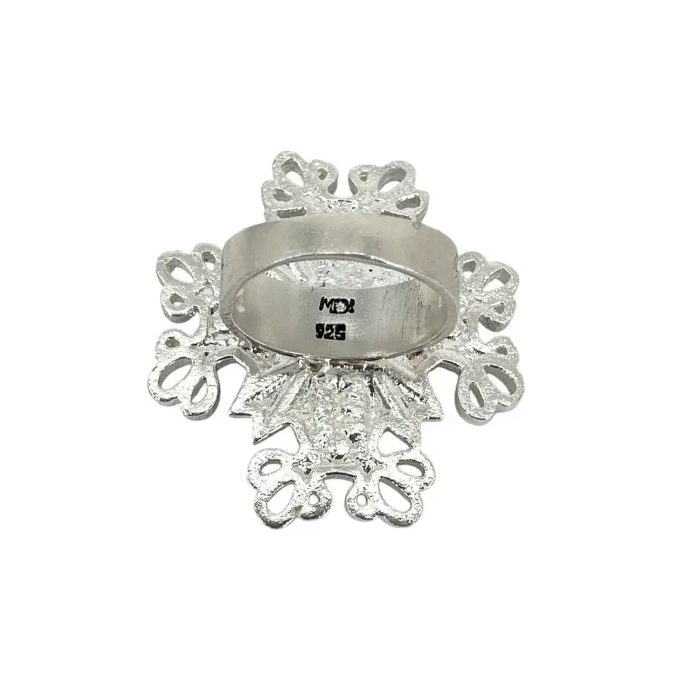 VIRGINS SAINTS & ANGELS VSA Electra Cross Ring in Silver Size 6
